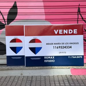 Carteles de "Venta" y alquiler en lona front y bastidor