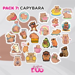 Pack de calcos N° 7: Capibara